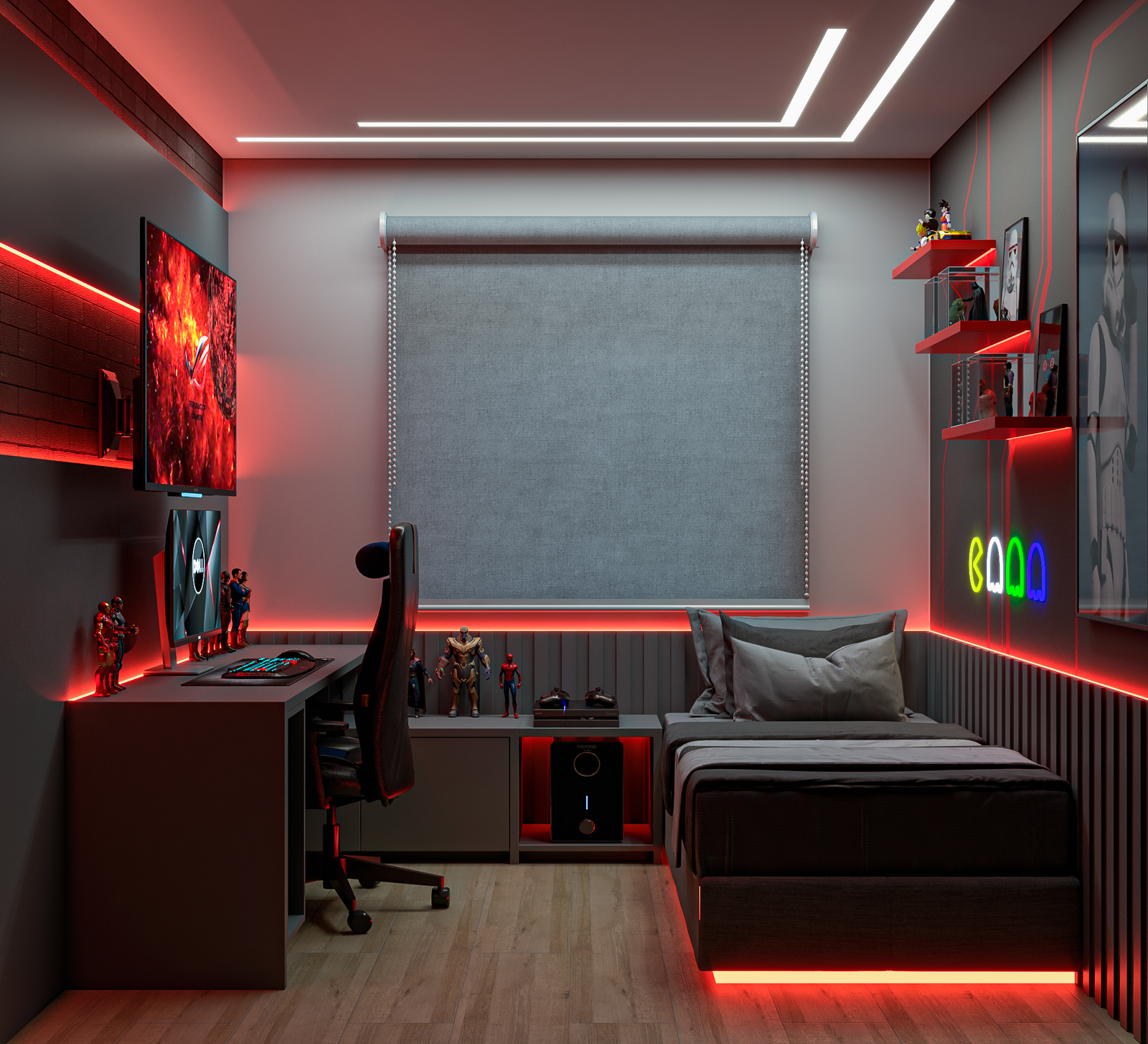 Preview da Cena 3D de Quarto Gamer