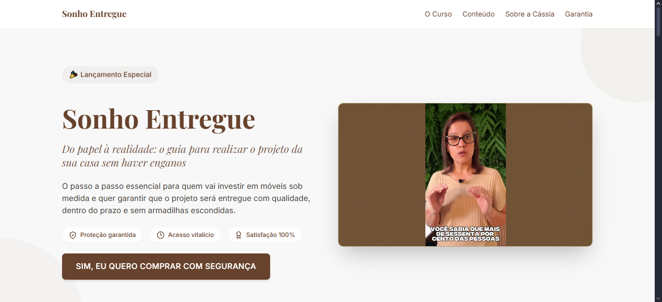 Screenshot do site Cássia Ensina