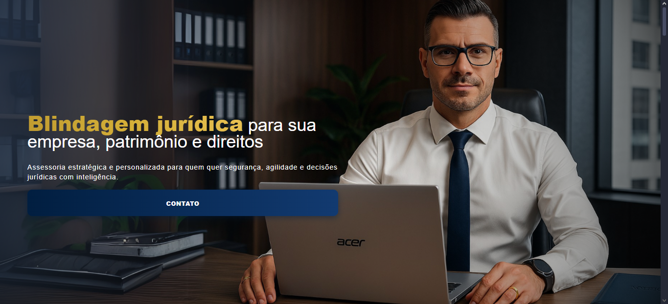 Screenshot do site Andrade e Vieira Advocacia
