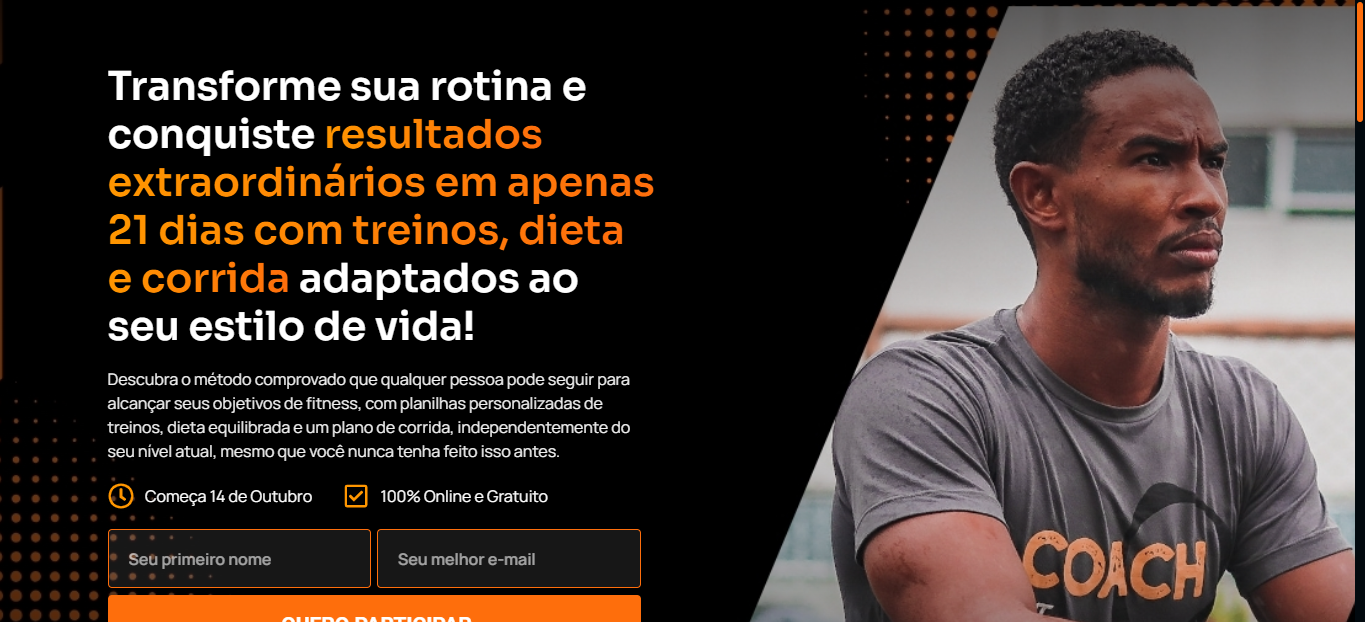 Screenshot do site O Código do Emagrecimento