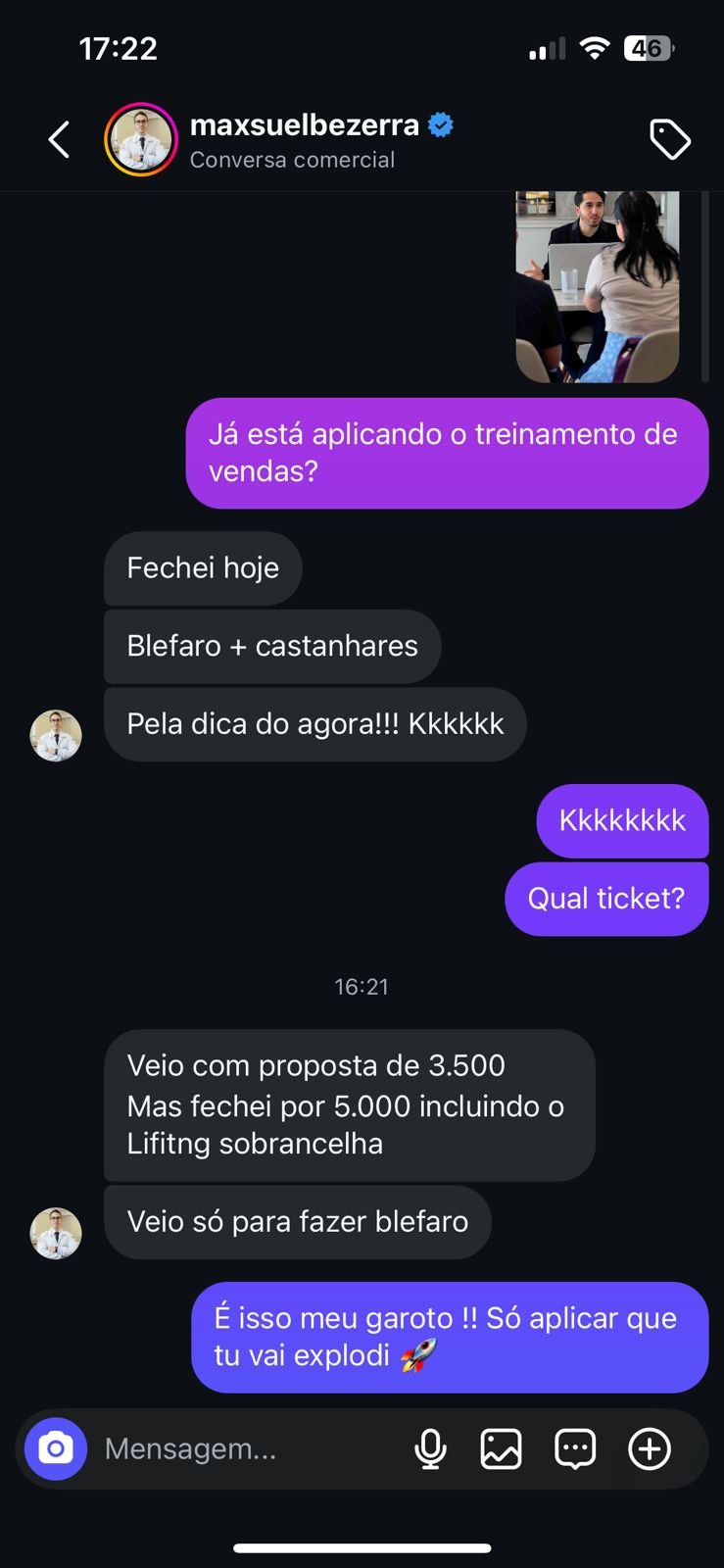 Depoimento de cliente 1